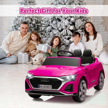 Load image into Gallery viewer, Ride on Toy Car Kids for Boys Girls, Licensed Audi SQ8 12V Ride on Cars with Remote Control, Battery Powered Electric Vehicle Car for Kids with Music, LED Lights, 3 Speed, 4 Wheeler, Pink