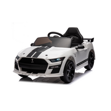 Load image into Gallery viewer, Ford Mustang GT500 Ride on Car for Kids, 12V Powered Ride on Toy with Remote Control, Bluetooth, Radio, Music, USB Port, LED Lights, 4 Wheels Suspension Electric Car for for 3-5 Years Boy Girl