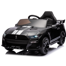 Load image into Gallery viewer, Ford Mustang GT500 Ride on Car for Kids, 12V Powered Ride on Toy with Remote Control, Bluetooth, Radio, Music, USB Port, LED Lights, 4 Wheels Suspension Electric Car for for 3-5 Years Boy Girl