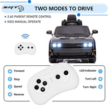 Load image into Gallery viewer, 12v Ride on Cars with Remote Control, Licensed Dodge Challenger Battery Powered Kids Electric Car, Ride on Toys for Kids Boys Girls 3-5 Ages Gift with Bluetooth, Music, USB/MP3 Port, LED Light, Black