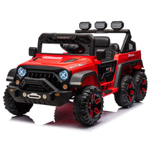 Load image into Gallery viewer, iRerts 24V Ride on PickUp Truck with Remote Control, 4WD Battery Powered Ride on Car with Bluetooth Music, USB/AUX Port, Rear Storage Box, LED Lights, Ride on Toys for Kids Boys Girls Gift, Red