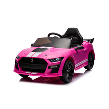 Load image into Gallery viewer, Ford Mustang GT500 Ride on Car for Kids, 12V Powered Ride on Toy with Remote Control, Bluetooth, Radio, Music, USB Port, LED Lights, 4 Wheels Suspension Electric Car for for 3-5 Years Boy Girl