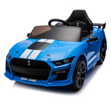 Load image into Gallery viewer, Ford Mustang GT500 Ride on Car for Kids, 12V Powered Ride on Toy with Remote Control, Bluetooth, Radio, Music, USB Port, LED Lights, 4 Wheels Suspension Electric Car for for 3-5 Years Boy Girl