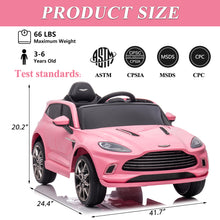 Load image into Gallery viewer, 12V Ride on Car for Girls and Boys Licensed Mercedes Benz Electric Vehicle, MP3, AUX, TF Card Slot, Ride on Toy for 3-5 Years Old