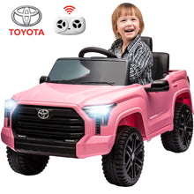 Load image into Gallery viewer, 12V Kids Ride on Car Licensed Toyota Tundra Pickup Electric Vehicle with 2.4G Remote Control Powered Ride on Toy for Boys and Girls, Three speed adjustable, Bluetooth, Ride on Truck for 3-5 Years Old