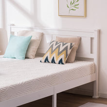 Load image into Gallery viewer, Queen Bed Frame with Headboard, White Queen Size Platform Bed Frame w/ Slats, Modern Queen Size Bed Frame for Kids Adults, Wood Platform Queen Bed Frame for Bedroom, No Box Spring Needed, R4983
