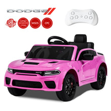 Load image into Gallery viewer, 12V Dodge Charger Ride on Car with Remote Control Electric Vehicle for Boys and Girls Kids Ride on Toy for 3-6 Years Old, Power Ride on Truck, Bluetooth, LED light, Four wheel suspension