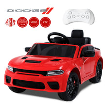 Load image into Gallery viewer, 12V Dodge Charger Ride on Car with Remote Control Electric Vehicle for Boys and Girls Kids Ride on Toy for 3-6 Years Old, Power Ride on Truck, Bluetooth, LED light, Four wheel suspension