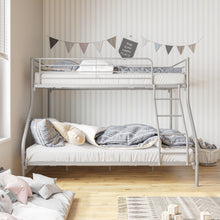 Load image into Gallery viewer, iRerts Heavy Duty Twin-Over-Full Metal Bunk Bed, Easy Assembly with Enhanced Upper-Level Guardrail Bunk Bed for Kids Adult Children