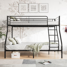 Load image into Gallery viewer, iRerts Heavy Duty Twin-Over-Full Metal Bunk Bed, Easy Assembly with Enhanced Upper-Level Guardrail Bunk Bed for Kids Adult Children