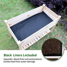 Load image into Gallery viewer, 48x24x30in Raised Garden Bed Outdoor with Storage Shelf, Planter Box for Balcony /Patio /Backyard with Bed Liner, Suitable for Vegetables/ Flowers/ Herbs, 310lb Capacity