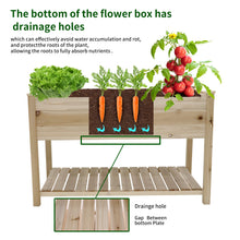 Load image into Gallery viewer, 48x24x30in Raised Garden Bed Outdoor with Storage Shelf, Planter Box for Balcony /Patio /Backyard with Bed Liner, Suitable for Vegetables/ Flowers/ Herbs, 310lb Capacity