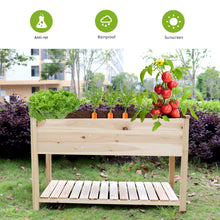 Load image into Gallery viewer, 48x24x30in Raised Garden Bed Outdoor with Storage Shelf, Planter Box for Balcony /Patio /Backyard with Bed Liner, Suitable for Vegetables/ Flowers/ Herbs, 310lb Capacity