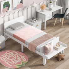 Load image into Gallery viewer, iRerts Twin Bed Frame with Headboard and Footboard Bench, Twin Size Bed Frame for Kids Teen Adult