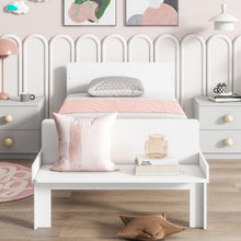 Load image into Gallery viewer, iRerts Twin Bed Frame with Headboard and Footboard Bench, Twin Size Bed Frame for Kids Teen Adult