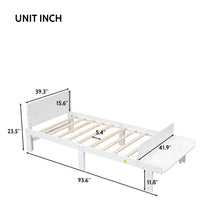 Load image into Gallery viewer, iRerts Twin Bed Frame with Headboard and Footboard Bench, Twin Size Bed Frame for Kids Teen Adult