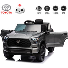 Load image into Gallery viewer, 12V Toyota Ride on Car for Boys and Girls Electric Vehicle with 2.4G Remote Control Powered Ride on Toy for 3-5 Years Old, Three Speed, Bluetooth, Ride on Truck