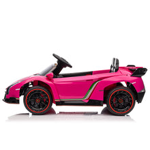 Load image into Gallery viewer, iRerts 12V Ride on Sports Cars with Remote Control, Lamborghini Poison Kids Ride on Vehicles Toys for Boys Girls 3-5 Years Old Gifts, Battery Powered Kids Electric Cars with Music, LED Light, Pink