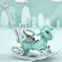 Load image into Gallery viewer, 4 in 1 Baby Rocking Horse, Toddler Push Car Baby Rocking Toy for Toddlers 1-3 Years Old, Ride on Toy with Detachable Balance Board and Footrest, Balance Bike with Push Handle, 1 Year Old Birthday Gift