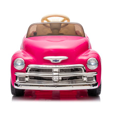 Load image into Gallery viewer, iRerts Pink 12V Chevrolet 3100 Powered Ride on Cars with Remote Control, Electric Car for Kids with Bluetooth, Music, USB Port, LED Light, 4 Wheels Kids Ride on Toys for Toddlers Boys Girls 3-6 Ages