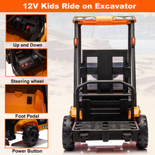 Load image into Gallery viewer, JCB 12V Ride on Forklift for Kids Ride on Car with Remote Control Ride on Toy for Toddler, 3 Speed, Electric Ride on Truck for 3-6 Boys and Girls