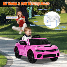 Load image into Gallery viewer, 12V Dodge Charger Ride on Car with Remote Control Electric Vehicle for Boys and Girls Kids Ride on Toy for 3-6 Years Old, Power Ride on Truck, Bluetooth, LED light, Four wheel suspension