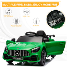Load image into Gallery viewer, 12V Ride on Car for Girls and Boys Licensed Mercedes Benz Electric Vehicle, MP3, AUX, TF Card Slot, Ride on Toy for 3-5 Years Old