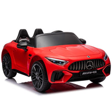 Load image into Gallery viewer, 24V Ride on Cars with Remote Control, Mercedes-Benz SL63 Ride on Toys with Bluetooth Music, LED Light, 4 Wheels Suspension, Battery Powered Electric Car for Kids Boys Girls 3-8 Years Old Gifts, Red