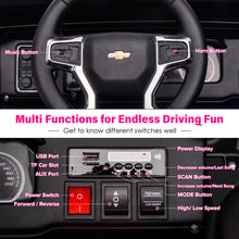 Load image into Gallery viewer, iRerts 12V Battery Powered Ride on Cars with Remote Control, Licensed Chevrolet Silverado 2 Seater Kids Electric Cars for 2-6 Ages Kids Gift, Ride On Toy with Music, MP3/USB/AUX Port, LED Light, Pink