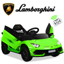 Load image into Gallery viewer, Lamborghini Kids Powered Ride on Car Toy with Remote Control, 12V Electric Vehicle Car for Girls Boys 3-5 Years Old, Sport Car w/ Bluetooth and Fours Wheels Shock Absorption