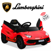 Load image into Gallery viewer, Lamborghini Kids Powered Ride on Car Toy with Remote Control, 12V Electric Vehicle Car for Girls Boys 3-5 Years Old, Sport Car w/ Bluetooth and Fours Wheels Shock Absorption