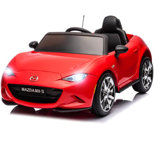 Load image into Gallery viewer, iRerts Red 12V MAZDA MX-5 RF Ride on Cars with Remote Control, Electric Cars for Kids Boys Girls 3-6 Ages Gifts, Battery Powered Kids Ride on Toys with Music, Bluetooth, USB, MP3, LED Lights