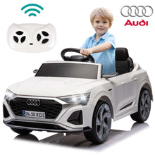 Load image into Gallery viewer, Ride on Toy Car Kids for Boys Girls, Licensed Audi SQ8 12V Ride on Cars with Remote Control, Battery Powered Electric Vehicle Car for Kids with Music, LED Lights, 3 Speed, 4 Wheeler, White