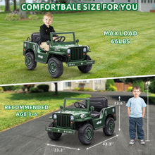 Load image into Gallery viewer, 12V Kids Ride on Truck Toy with Remote Control, 4DW Powered Electric Vehicle Car for Boys Girls Aged 3-6, Ride on Car w/ Storage and Shovel, Soft PU Seat, Bluetooth