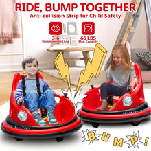 Load image into Gallery viewer, iRerts 12V Bumper Cars for Kids, Bumper Car Ride on with Remote Control, Battery Powered Kids Ride on Toys for 2-5 Year Old Boys Girls, Kids Electric Cars with Bluetooth, Music, LED Light, Red