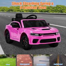 Load image into Gallery viewer, 12V Dodge Charger Ride on Car with Remote Control Electric Vehicle for Boys and Girls Kids Ride on Toy for 3-6 Years Old, Power Ride on Truck, Bluetooth, LED light, Four wheel suspension