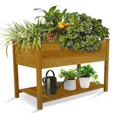 Load image into Gallery viewer, 48x24x30in Raised Garden Bed Outdoor with Storage Shelf, Planter Box for Balcony /Patio /Backyard with Bed Liner, Suitable for Vegetables/ Flowers/ Herbs, 310lb Capacity
