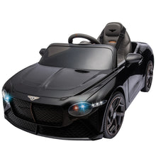 Load image into Gallery viewer, Kids Electric Car for Boys Girls Gift, Licensed Bentley Mulsanne 12V Ride On Cars with Remote Control, Battery Powered Ride On Toys with Bluetooth, USB, MP3, LED Light, Black