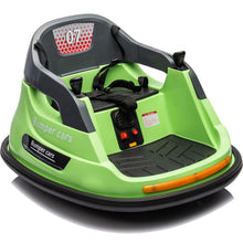 Load image into Gallery viewer, iRerts 12V Bumper Car for Kids Toddlers, Battery Powered Bumper Car Ride On Toys with Remote Control, Bluetooth, Music, Flashing Lights, Toddler Ride on Cars for 1.5-5 Year Old Boys Girls, Green