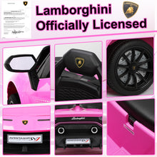 Load image into Gallery viewer, Lamborghini Kids Powered Ride on Car Toy with Remote Control, 12V Electric Vehicle Car for Girls Boys 3-5 Years Old, Sport Car w/ Bluetooth and Fours Wheels Shock Absorption