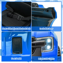 Load image into Gallery viewer, 12V Ride on Cars with Remote Control, Ford Ranger Electric Cars for Kids with Bluetooth, Music, USB Port, Horn, LED Lights, Battery Powered Ride on Toys for Kids Boys Girls 3-6 Ages Gifts, Blue