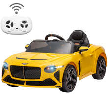 Load image into Gallery viewer, Ride on Car for Boys Girls, Bentley Mulsanne 12V Kids Electric Car Vehicle with Remote Control, Battery Powered Ride on Toys with Bluetooth, USB/MP3, LED Light, 3-6 Ages Kid Birthday Gift, Yellow