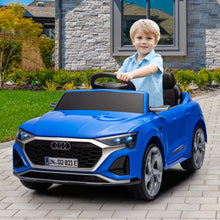 Load image into Gallery viewer, Ride on Toy Car Kids for Boys Girls, Licensed Audi SQ8 12V Ride on Cars with Remote Control, Battery Powered Electric Vehicle Car for Kids with Music, LED Lights, 3 Speed, 4 Wheeler, Blue