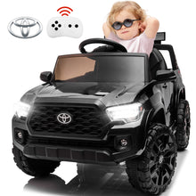 Load image into Gallery viewer, 12V Toyota Tacoma Ride On Car with Remote Control Battery Powered Ride on Toy with USB, AUX, MP3, FM Function and LED Light Kids Electric Vehicle for Boys Girls 3-5 Ages
