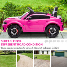 Load image into Gallery viewer, Kids Electric Cars With Remote Control, Licensed Dodge Charger 12V Ride on Cars for Boys Girls, Battery Powered Ride on Toys with Bluetooth, USB, MP3, 4 Wheel Suspension, Pink