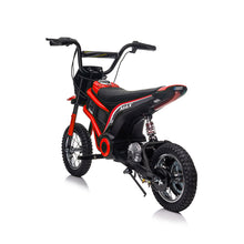 Load image into Gallery viewer, iRerts 24V Ride On Motocross Motorcycle, Kids Electric Dirt Bike for Boys 8-12, Kids Motorcycle with Dual Suspension, MP3 Player, Speeds up to 14.29MPH, Red