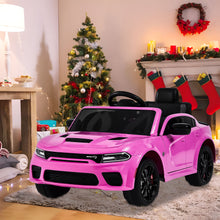 Load image into Gallery viewer, 12V Dodge Charger Ride on Car with Remote Control Electric Vehicle for Boys and Girls Kids Ride on Toy for 3-6 Years Old, Power Ride on Truck, Bluetooth, LED light, Four wheel suspension
