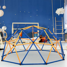 Load image into Gallery viewer, iRerts Toddler Dome Climber, Outdoor Climbing Dome for Kids 3-10 Years Old, Geometric Dome Climber Rust and UV Resistant Steel Frame Kids Playground Climbers with 375 LBS Capacity, Blue + Yellow