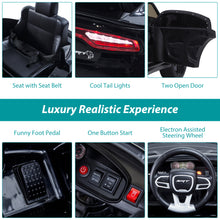 Load image into Gallery viewer, Kids Electric Cars With Remote Control, Licensed Dodge Charger 12V Ride on Cars for Boys Girls, Battery Powered Ride on Toys with Bluetooth, USB, MP3, 4 Wheel Suspension, Black