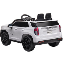 Load image into Gallery viewer, iRerts 12V Battery Powered Ride on Cars with Remote Control, Licensed Chevrolet Tahoe Kids Electric Cars for 3-6 Ages Kids Gift, Ride On Toy with Bluetooth, Music, MP3/USB/AUX Port, LED Light, White